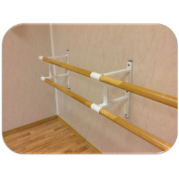 Хореографический станок на стену, двухрядный (комплект)