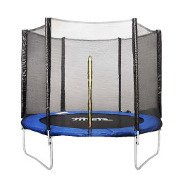Батут c сеткой 396 см, синий
