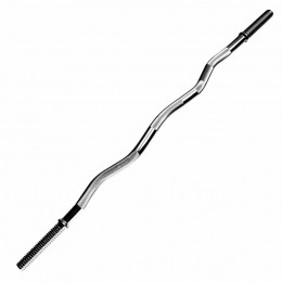 Гриф с гайками хромированный (d 25мм) EZ-образный 120см.