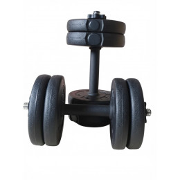 B31586 Гантельный набор разборный 2х5кг (пластик/цемент) 10кг